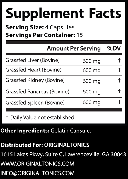 BEEF ORGANS COMPLEX - Ancestral Super Food